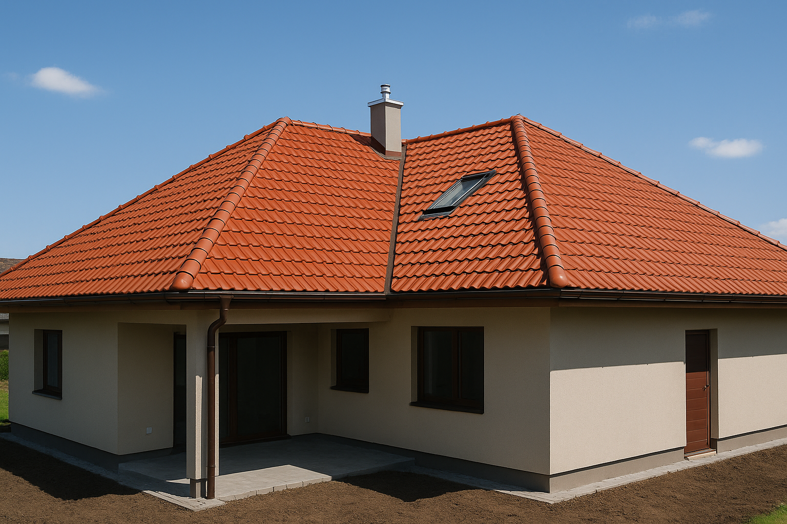 Plechová střecha na hale